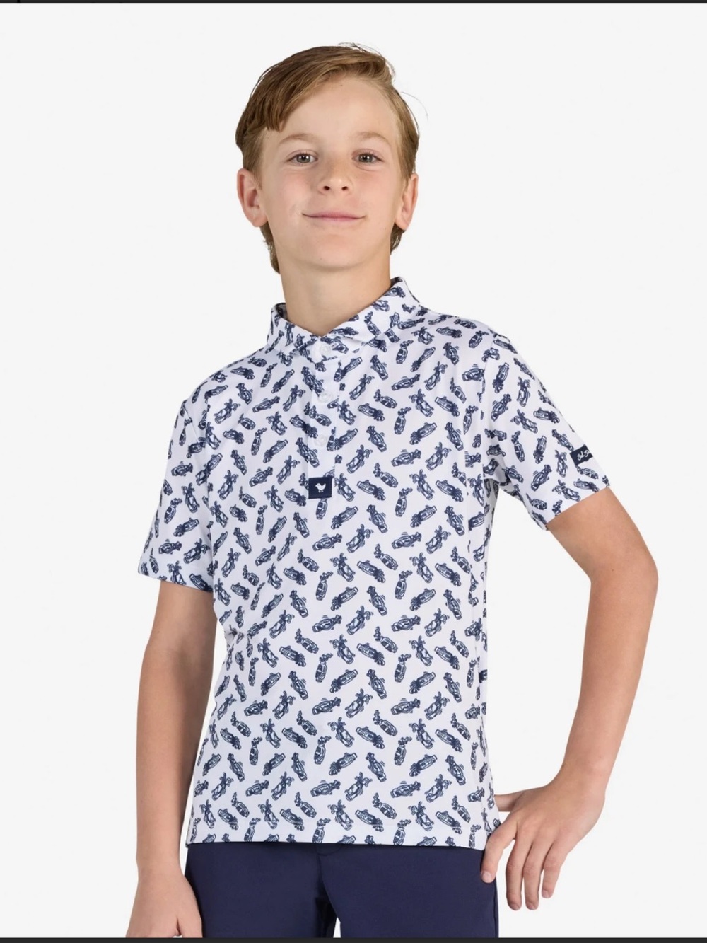 Bad Birdie Caddie by Day Kids Golf Polo